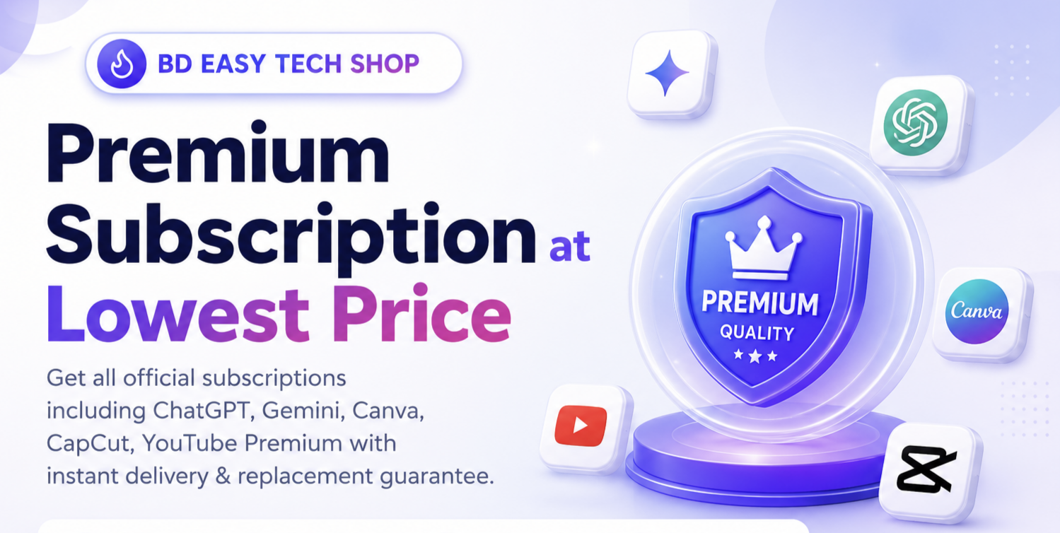Premium subscriptions at the lowest price — ChatGPT, Gemini, Canva, CapCut, YouTube Premium